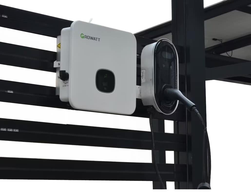 Carport solaire une voiture contre un mur – Image 4