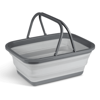 Bac à vaisselle de taille moyenne rétractable, gris