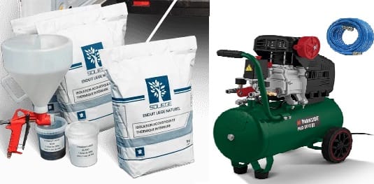 Location de kit liège projeté